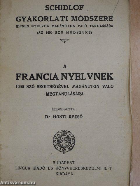 Schidlof gyakorlati módszere - Francia 1-10. füzet