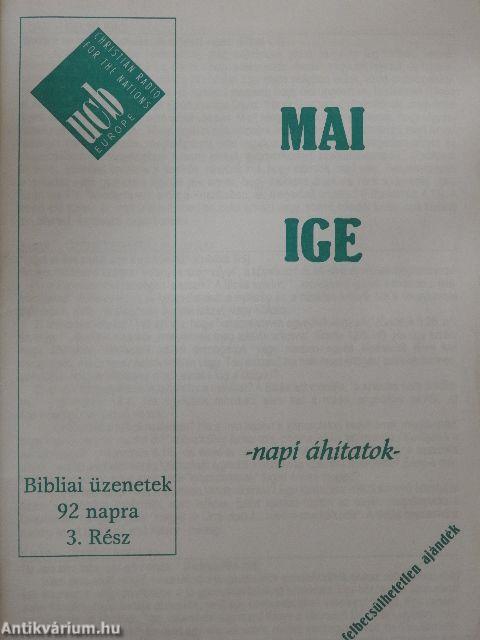 Mai ige - Bibliai üzenetek 92 napra 3. 