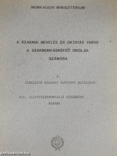 Irányítástechnikai műszerész szakma I-V.