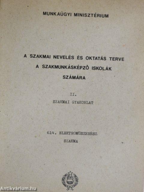 Elektroműszerész szakma I-V., VII.