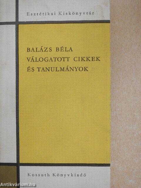 Válogatott cikkek és tanulmányok