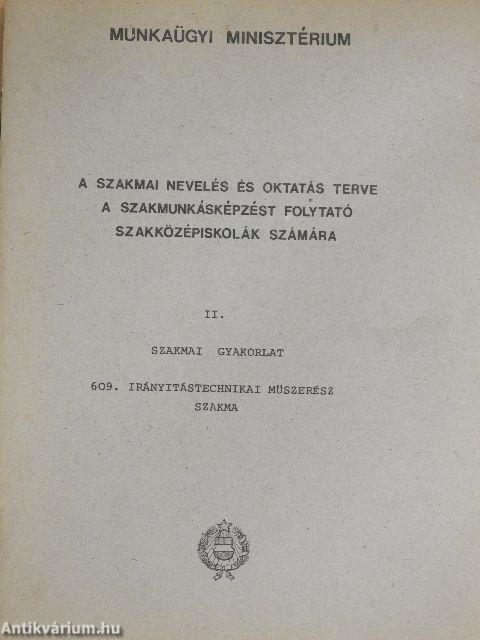 Irányítástechnikai műszerész szakma I-VI./Taneszköz- és Módszertani Útmutató jegyzék