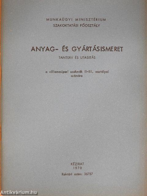 Anyag- és gyártásismeret