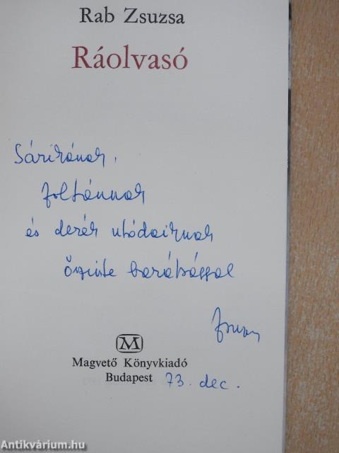 Ráolvasó (dedikált példány)