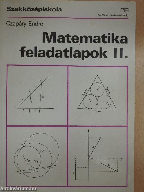 Matematika feladatlapok II.