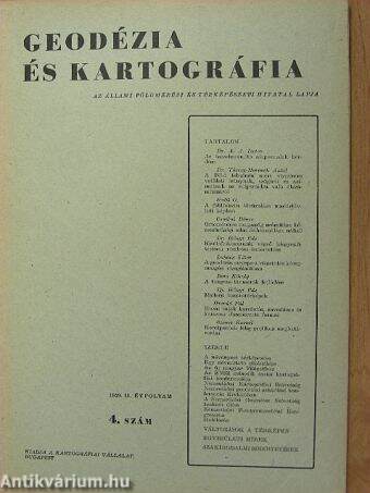 Geodézia és Kartográfia 1959/4.