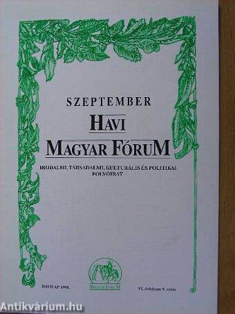 Szeptember Havi Magyar Fórum 1998.