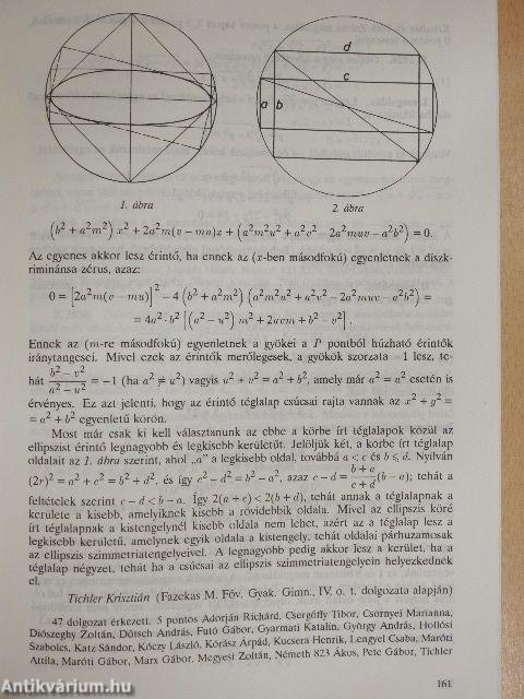 Középiskolai matematikai és fizikai lapok 1993. április