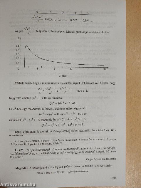 Középiskolai matematikai és fizikai lapok 1996. október