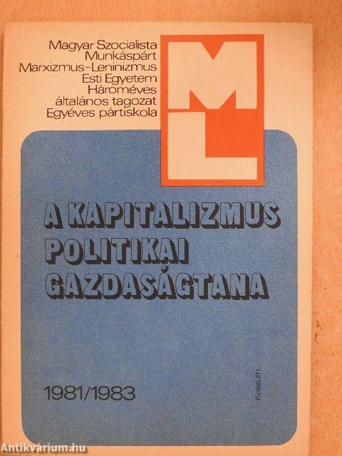 A kapitalizmus politikai gazdaságtana 1981/1983