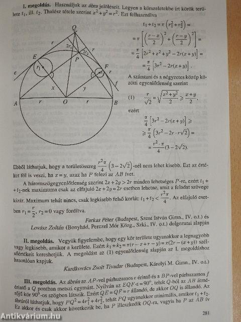 Középiskolai matematikai és fizikai lapok 1995. május