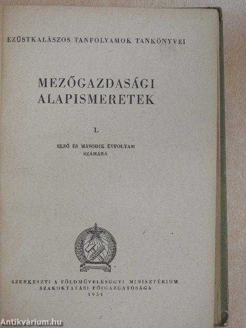 Mezőgazdasági alapismeretek 1.