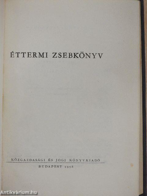 Éttermi zsebkönyv