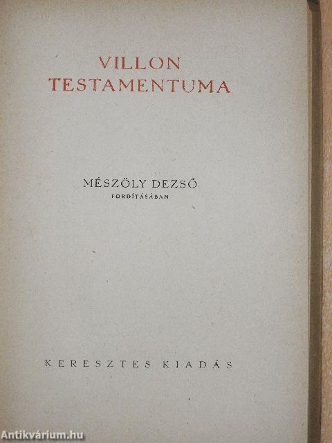 Villon testamentuma