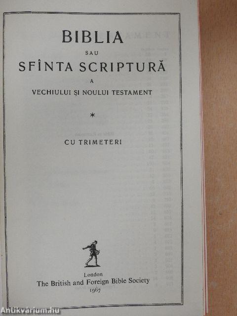 Biblia sau sfinta scriptura a vechiului si noului testament