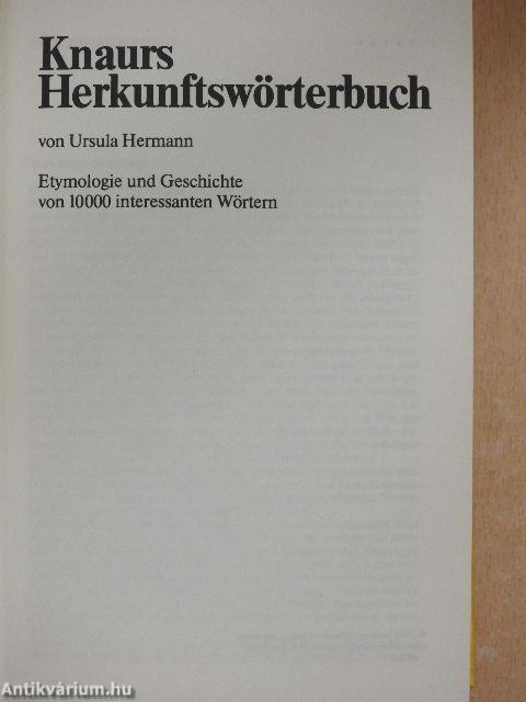 Knaurs Herkunftswörterbuch