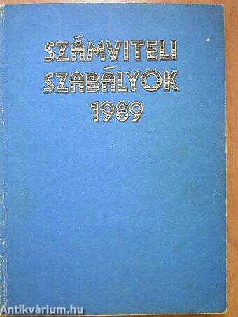 Számviteli szabályok 1989