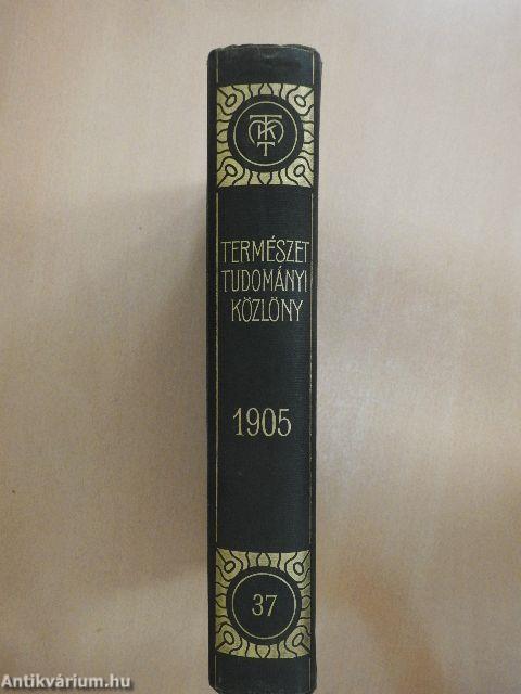 Természettudományi Közlöny 1905. január-december/Pótfüzetek a Természettudományi Közlönyhöz 1905. január-december