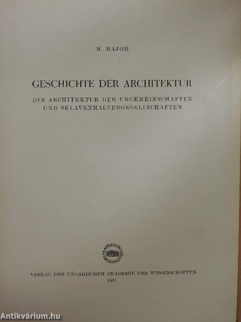 Geschichte der Architektur I.