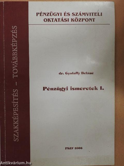 Pénzügyi ismeretek I.