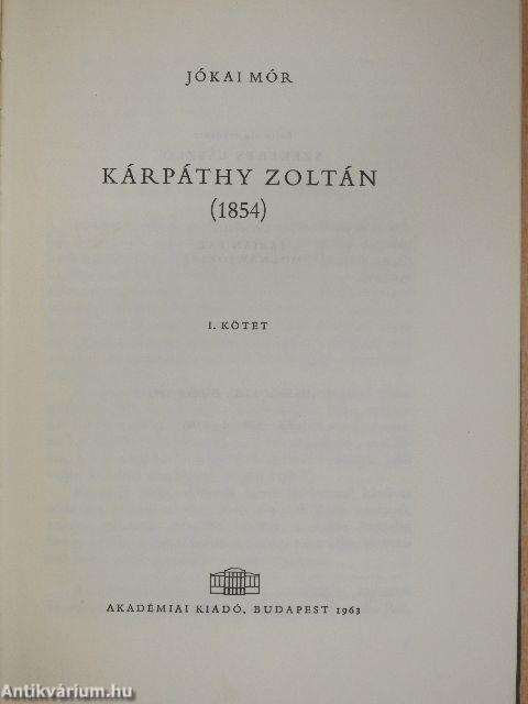 Kárpáthy Zoltán I-II.