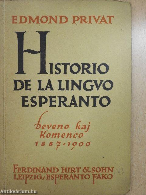 Historio de la Lingvo Esperanto