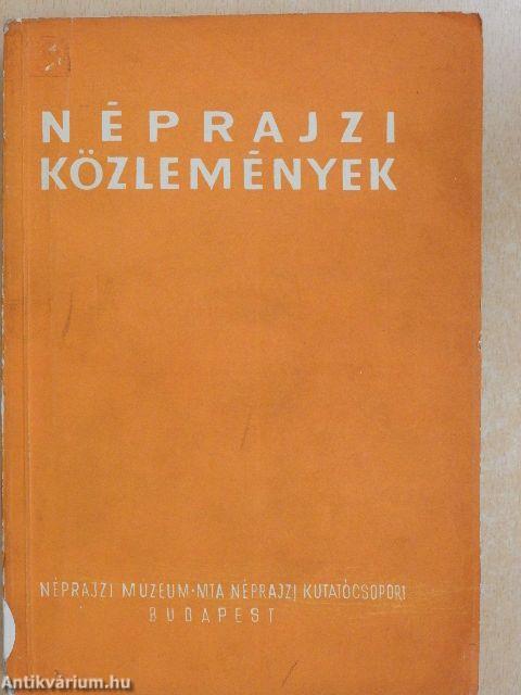 Néprajzi közlemények XI. 3-4.