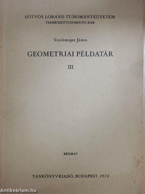 Geometriai példatár III.