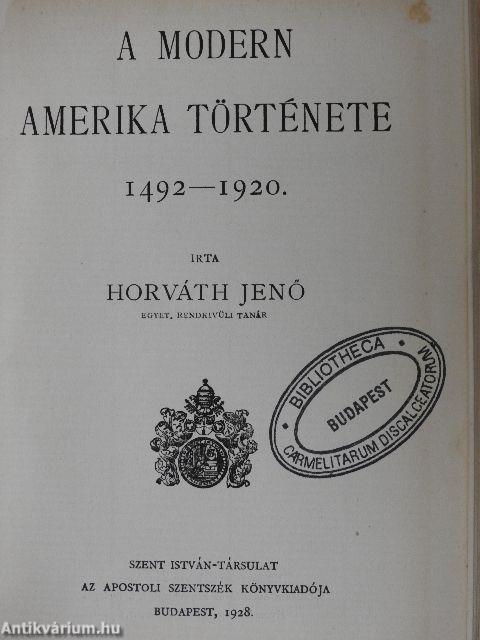 A modern Amerika története 1492-1920