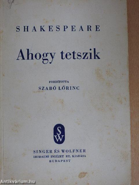 Ahogy tetszik