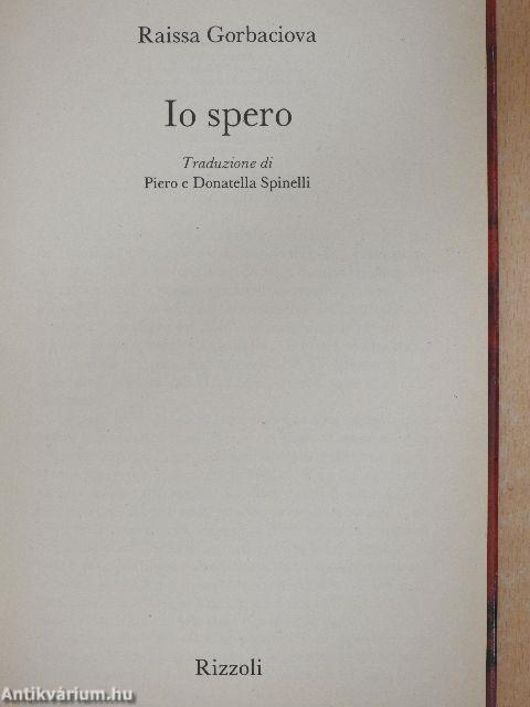 Io spero