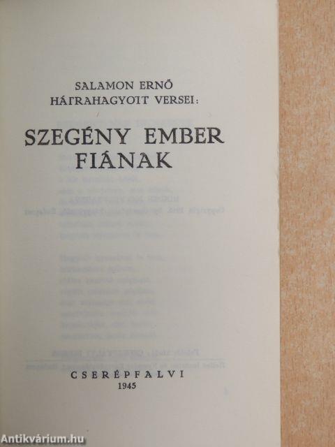 Szegény ember fiának