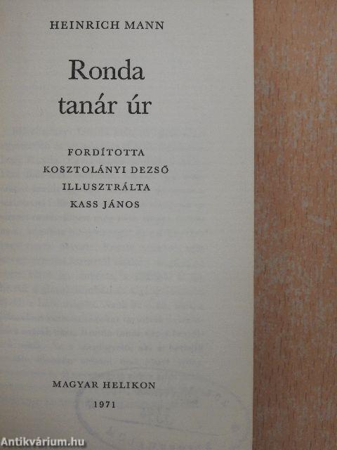 Ronda tanár úr