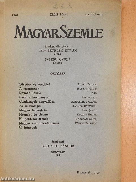 Magyar Szemle 1942. október