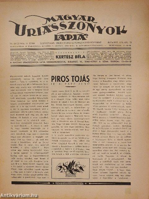 Magyar Uriasszonyok Lapja 1938. április 10.