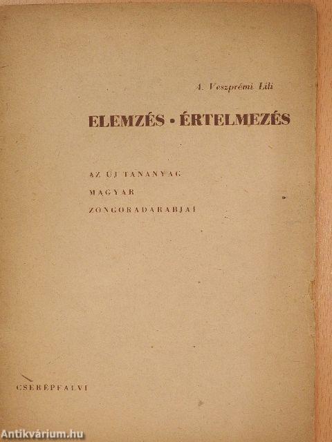 Elemzés, értelmezés