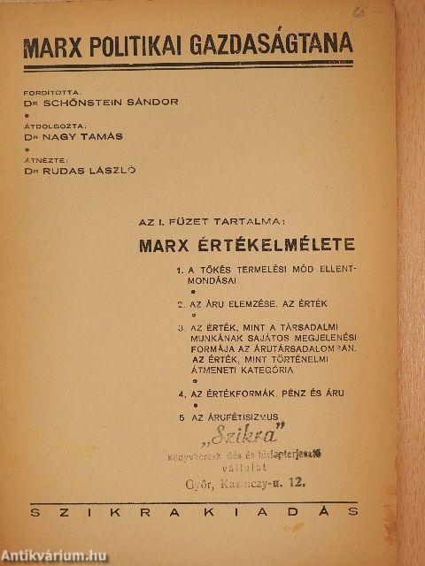 Marx értékelmélete