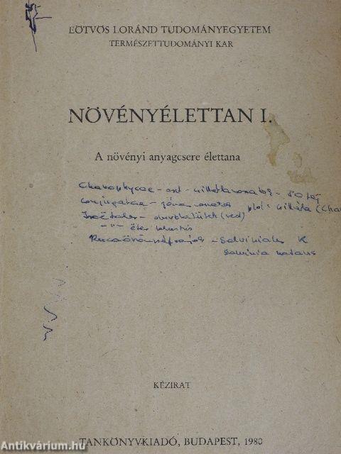 Növényélettan I.