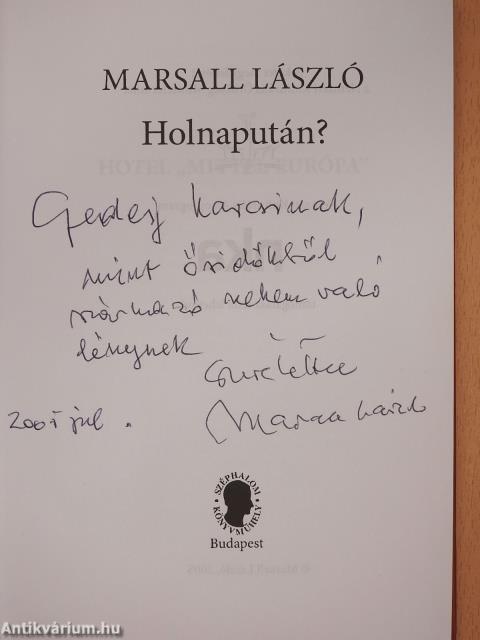 Holnapután? (dedikált példány)