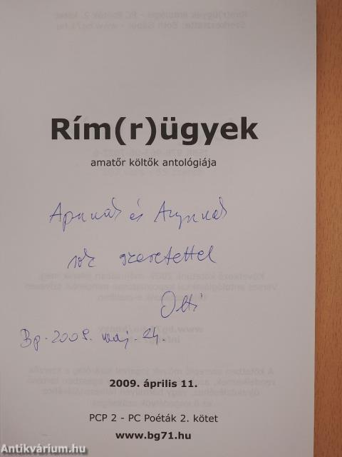 Rím(r)ügyek (dedikált példány)