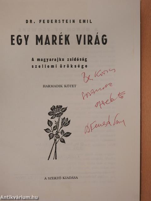 Egy marék virág III. (dedikált példány)