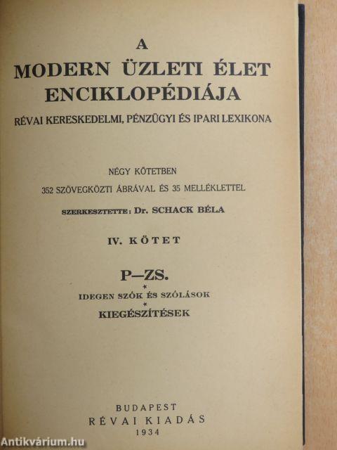 A modern üzleti élet enciklopédiája IV. (töredék)