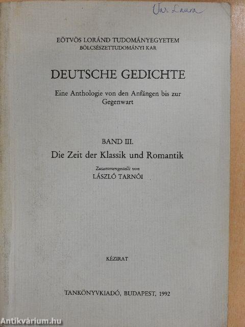 Deutsche Gedichte III.