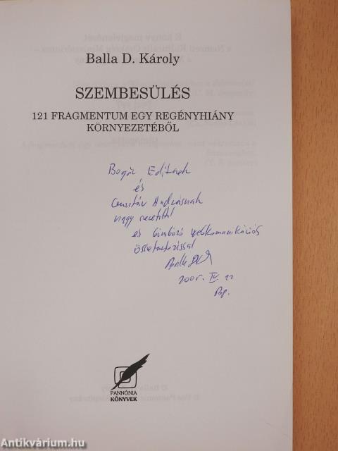 Szembesülés (dedikált példány)