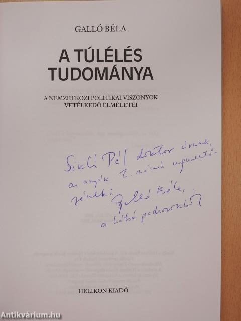 A túlélés tudománya (dedikált példány)