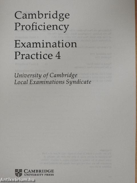 Cambridge Proficiency Examination Practice 4/Cambridge Proficiency Examination Practice 4 - Teacher's Book