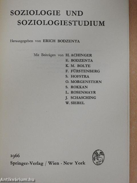 Soziologie und Soziologiestudium