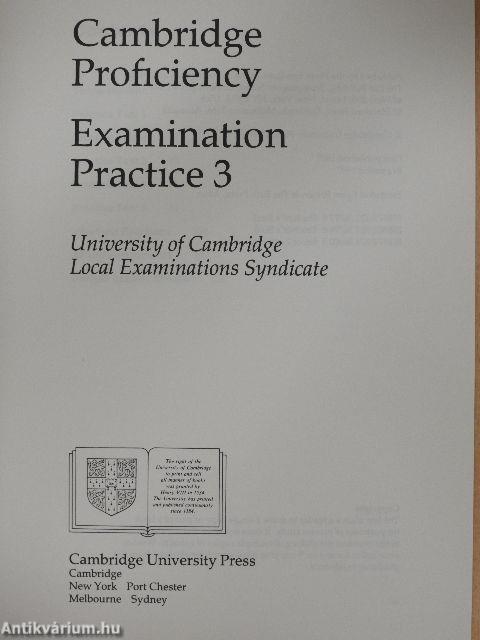 Cambridge Proficiency Examination Practice 3/Cambridge Proficiency Examination Practice 3 - Teacher's Book