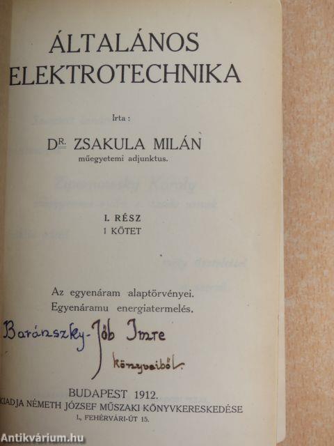 Általános elektrotechnika I/1.