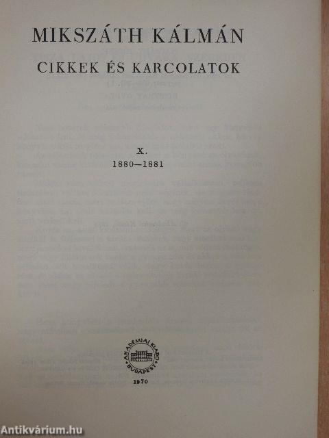 Cikkek és karcolatok X.